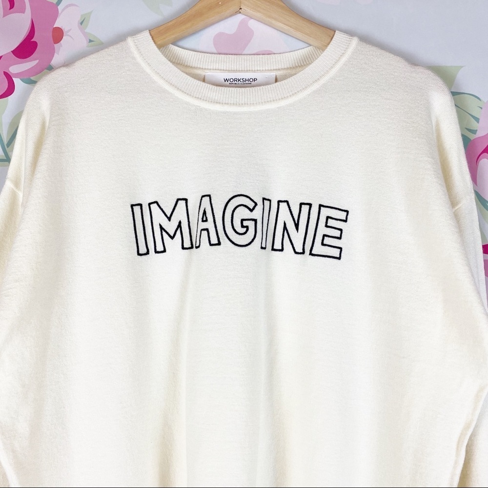 NEW Workshop Republic Clothing Imagine Embroidered Sweater L - Picture 2 of 9
